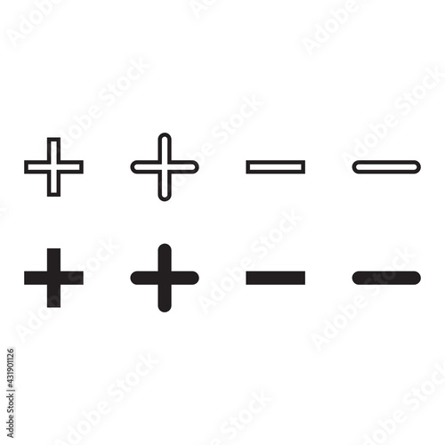 Plus and minus icons.