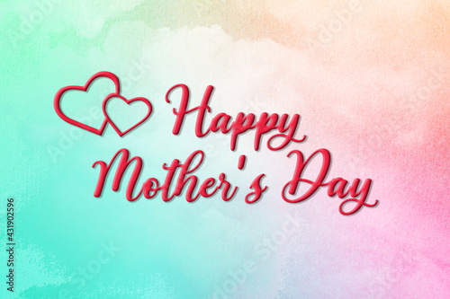 Happy Mother's Day Wallpaper sky and soft cloud with pastel color filter and grunge texture, nature abstract background (ID: 431902596)