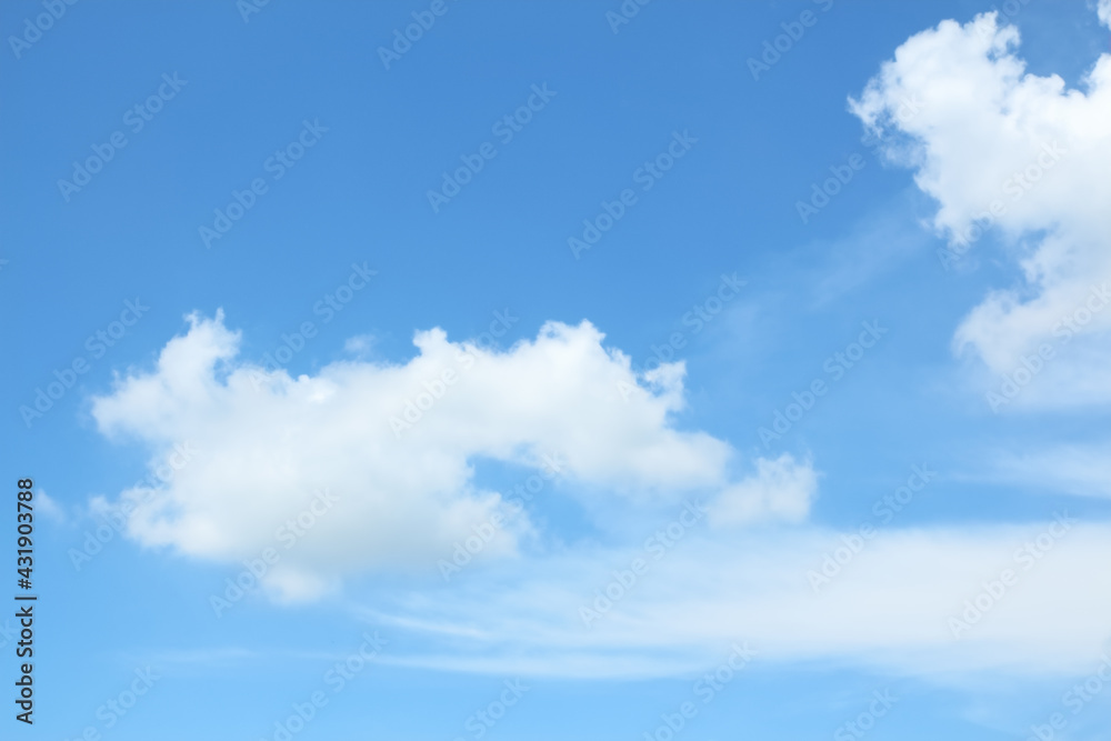 Fototapeta premium blue sky with beautiful natural white clouds