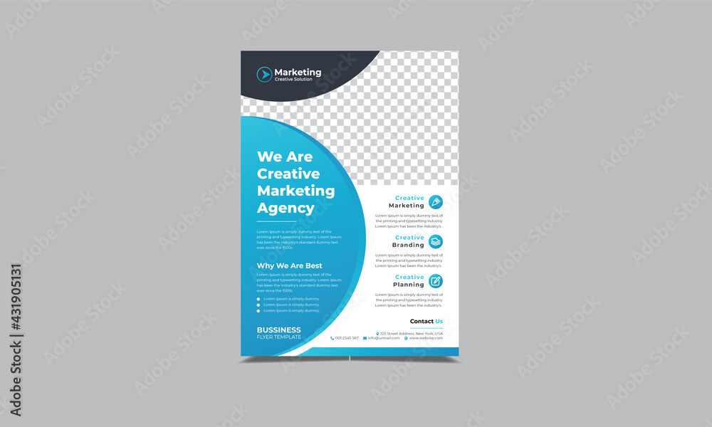 Modern Creative Business Flyer Corporate Flyer Template, Corporate Business flyer template vector design, Flyer Template Geometric shape used for business poster layout design, IT Company flyer