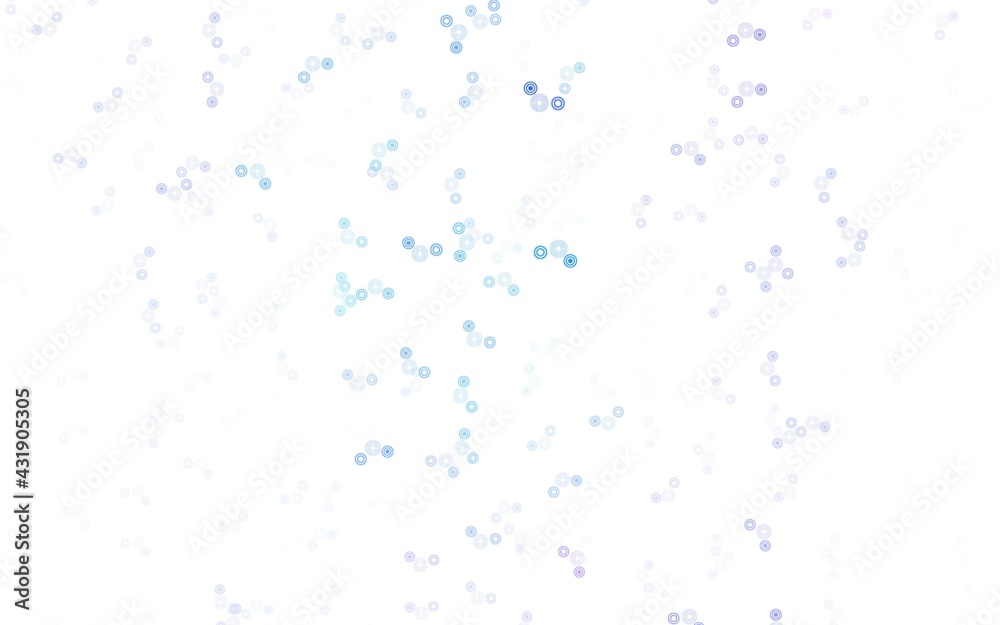 Light BLUE vector background with spots.