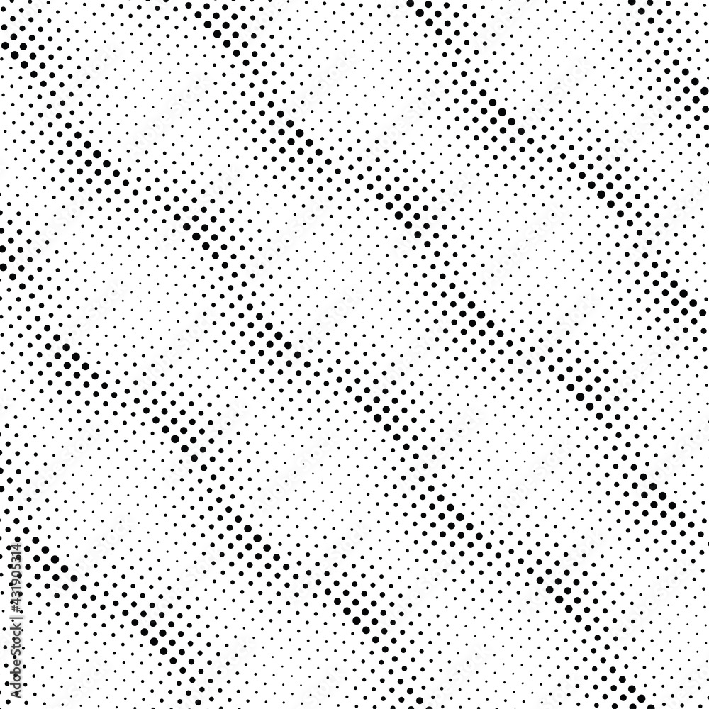 Seamless halftone spotted pattern vector on black background for Fabric and textile printing, jersey print, wrapping paper, backdrops and , packaging, web banners
