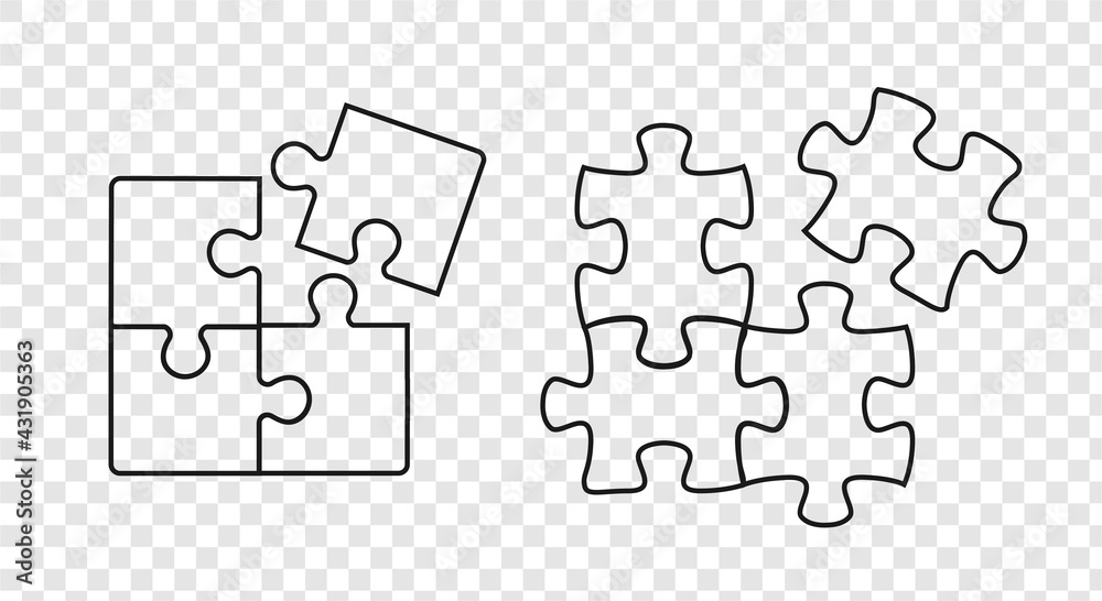 puzzle jigsaw icon vector design template on transparent background puzzle jigsaw icon vector design template on transparent background