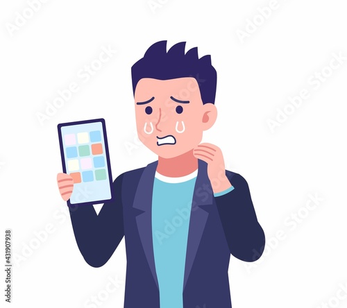 ツンツンヘアーの男性