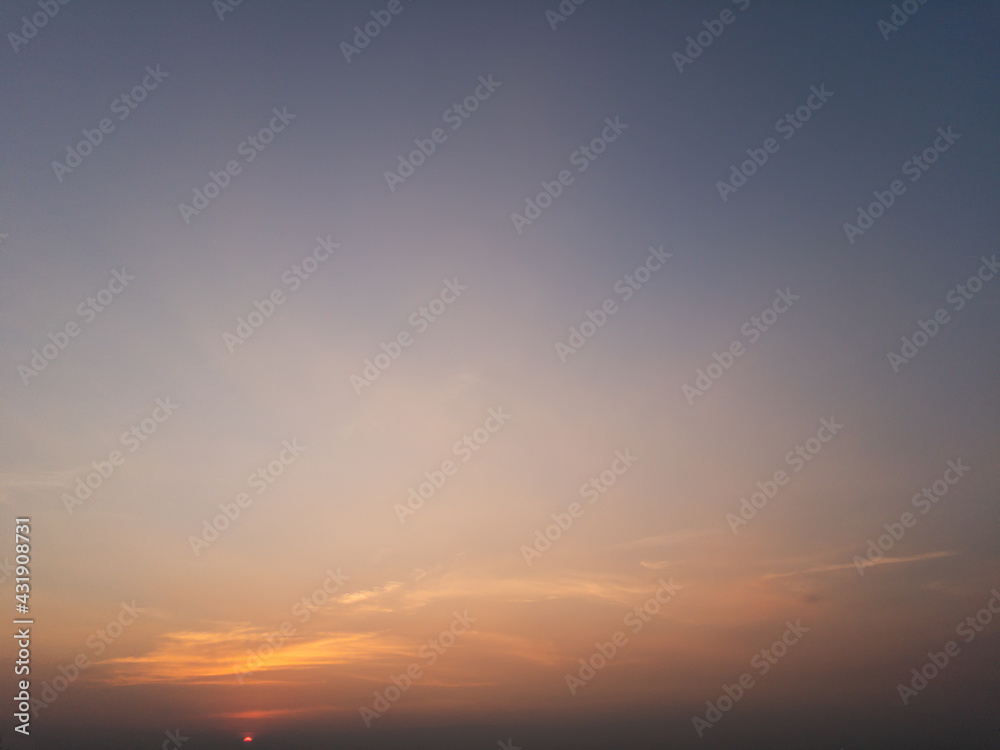 orange clouds in the evening sky orange clouds in the evening sky