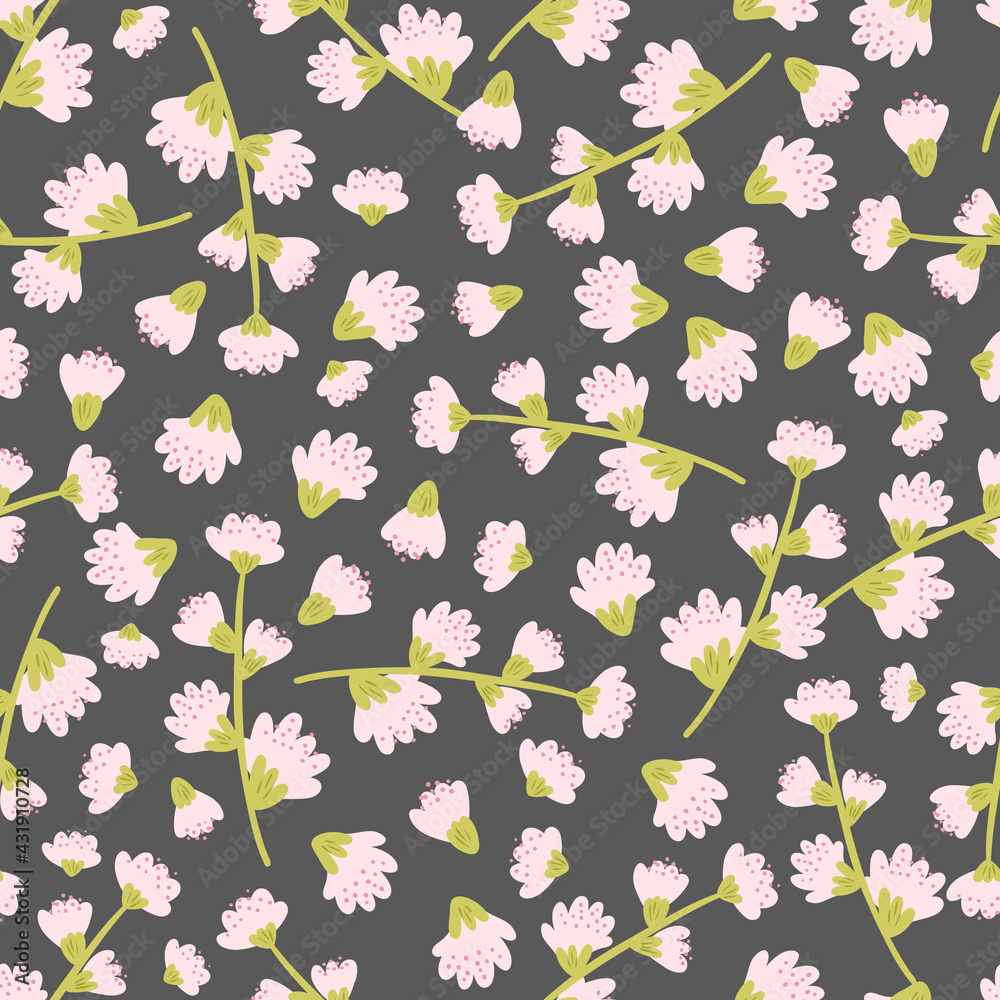 Seamless floral pattern design with sweet vector hand drawn flowers for kids and baby products, fabric, wallpaper, stationery. Meadow floral digital paper Seamless floral pattern design with sweet vector hand drawn flowers for kids and baby products, fabric, wallpaper, stationery. Meadow floral digital paper