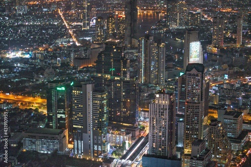 city skyline at night