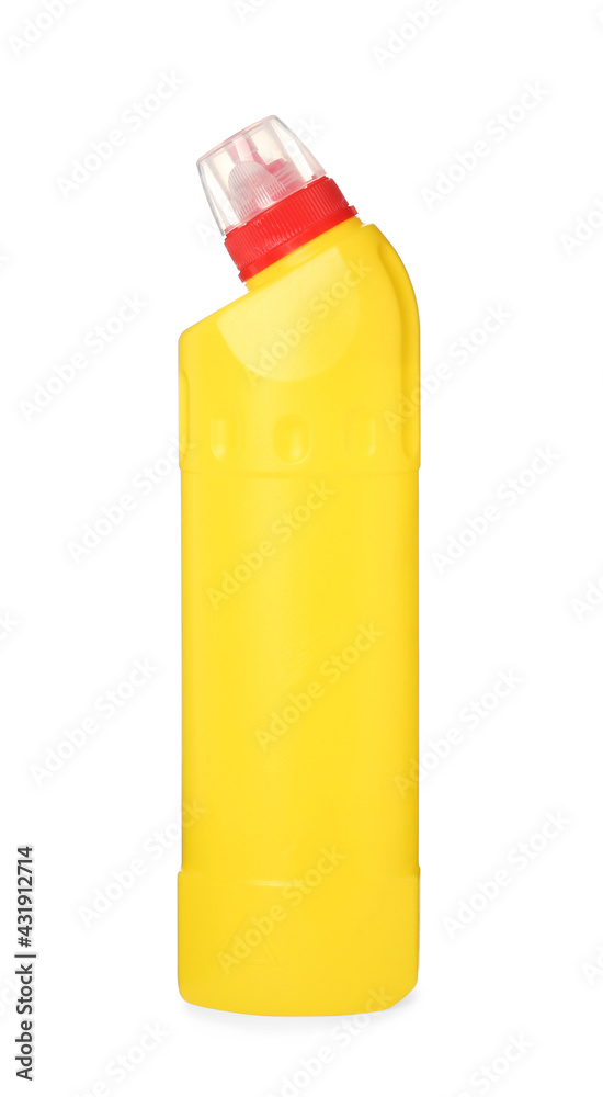 Blank liquid toilet cleaner bottle isolated on white Blank liquid toilet cleaner bottle isolated on white