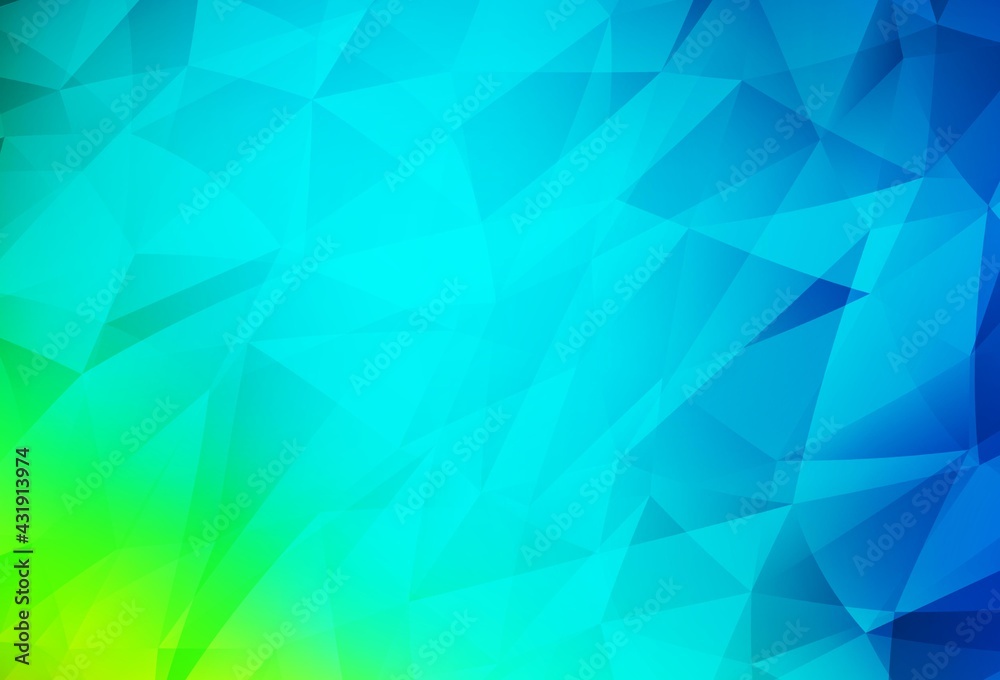 Light Blue, Green vector low poly background. Light Blue, Green vector low poly background.