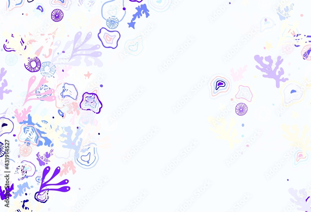 Light Blue, Yellow vector pattern with random forms. Light Blue, Yellow vector pattern with random forms.