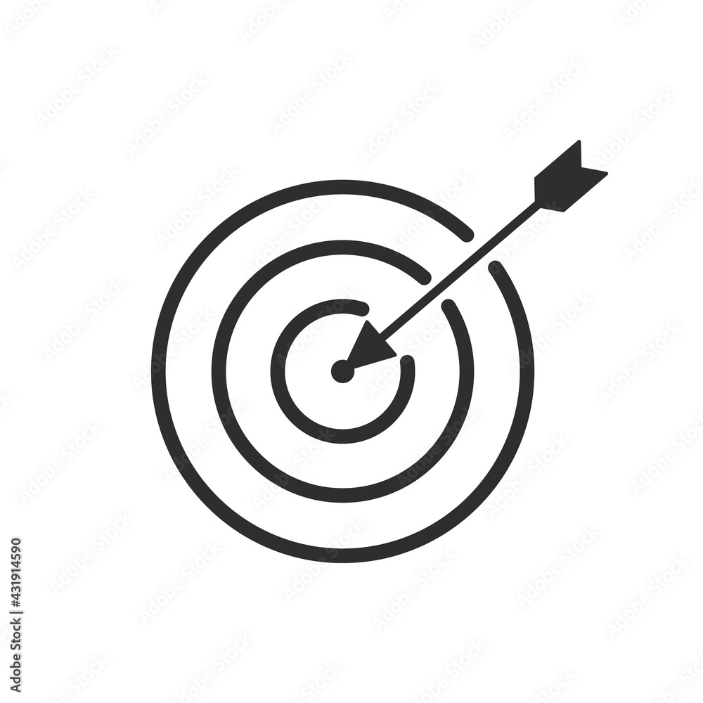 Target flat SEO icon illustration raster Target flat SEO icon illustration raster