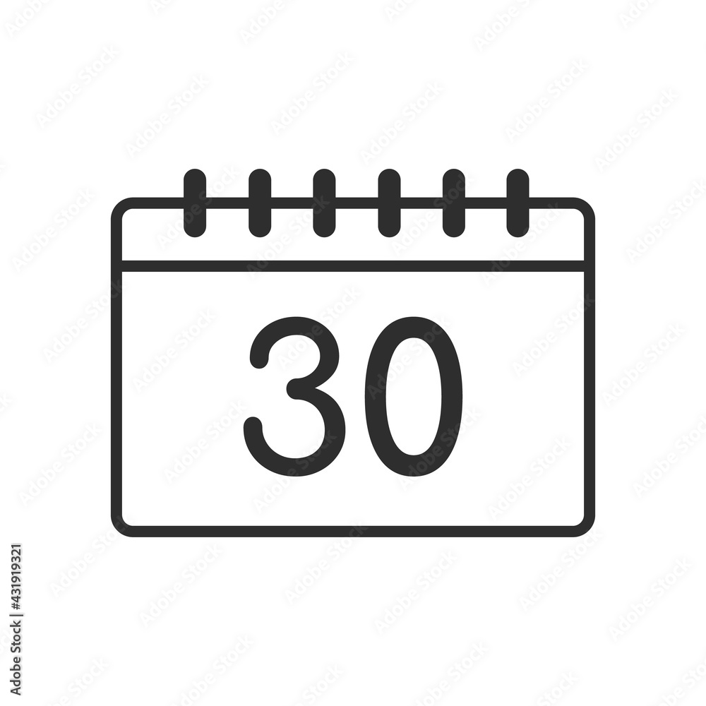 Calendar icon, date and month symbol Calendar icon, date and month symbol