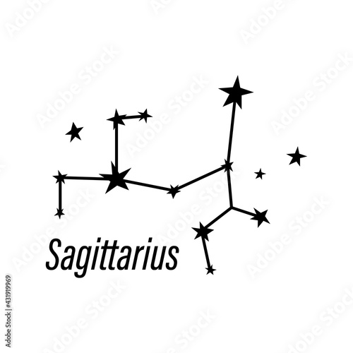 Zodiac constellation. Space and stars. Vector illustration isolated on white background © tanya_pogorelova