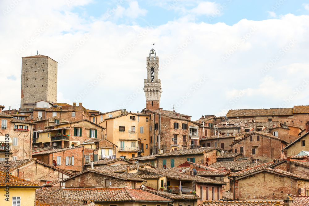 Siena, Italy. Beautiful view of Siena cityscape.