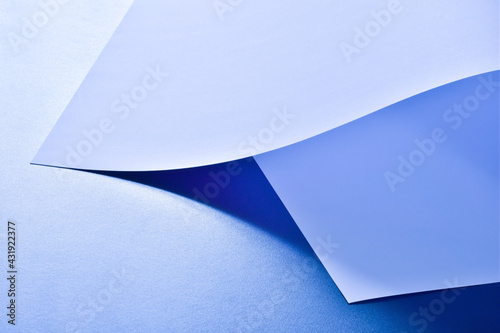 A sheet of paper in blue.
