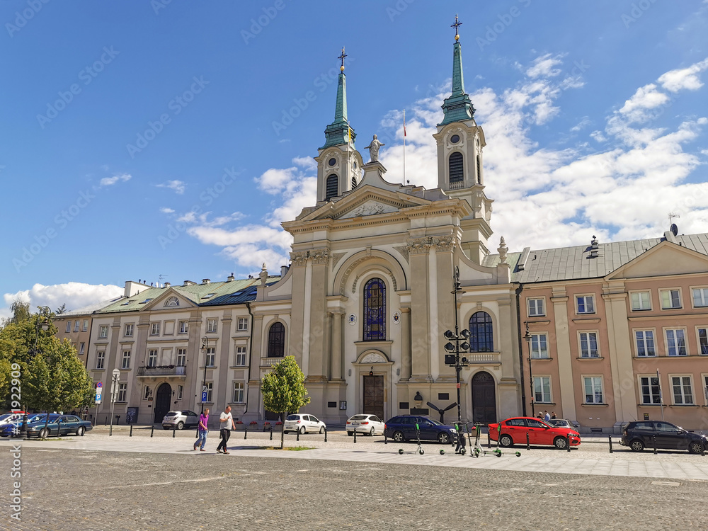 Warsaw, Poland - City landscape, old and modern architecture, travel covid-19 times