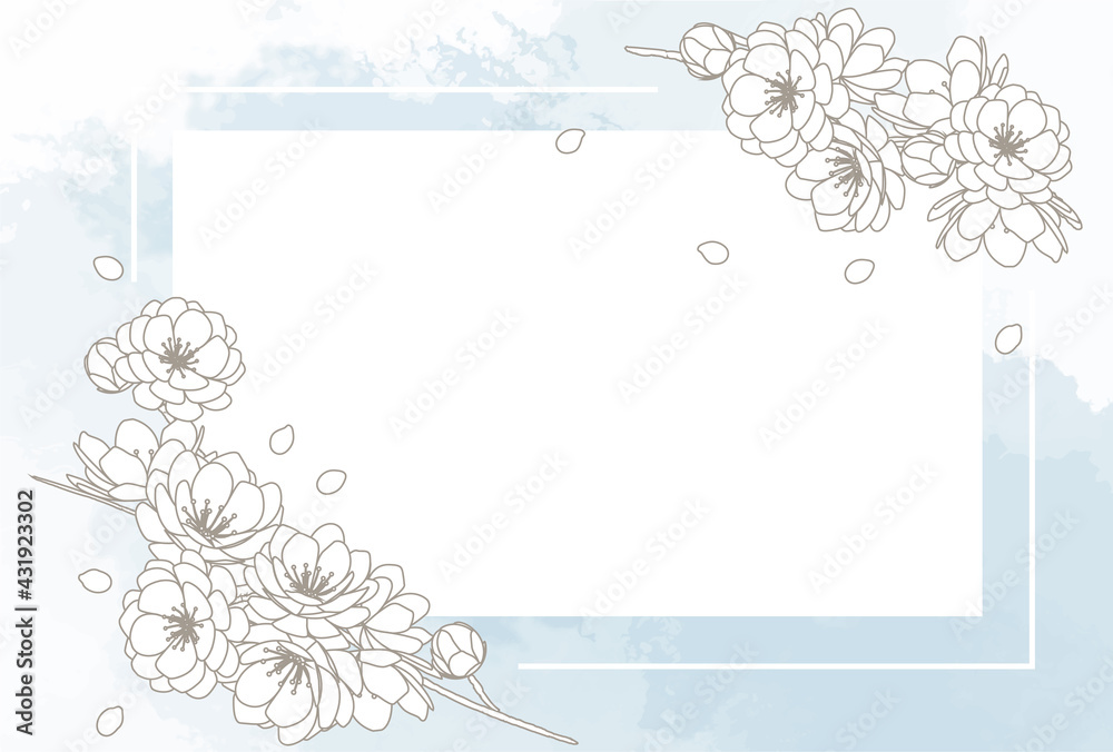  Flowers, floral, frame, simple, watercolor