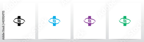 Nodes Orbitting Letter Logo Design I