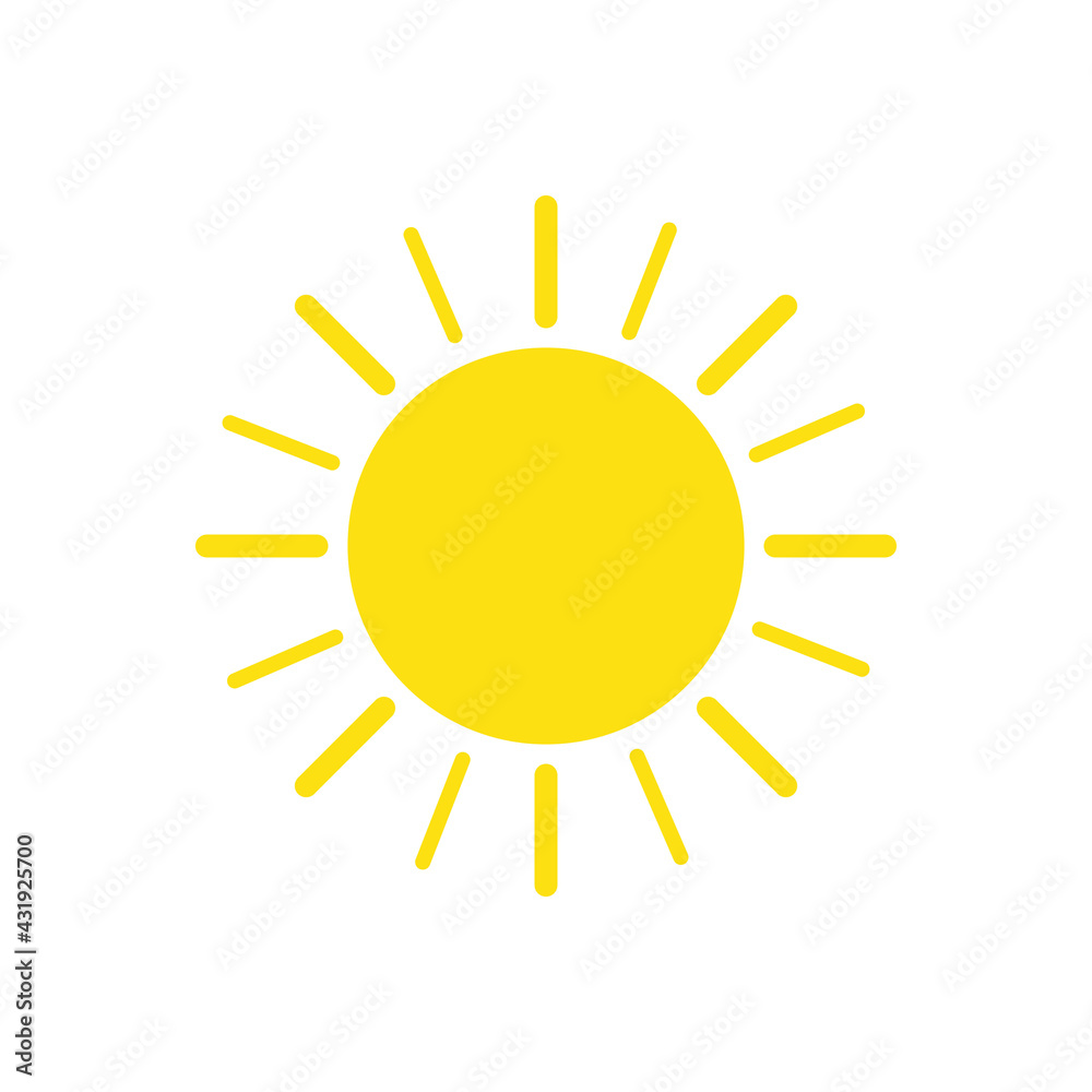 Sun icon. Trendy summer symbol for website design, web button Sun icon. Trendy summer symbol for website design, web button