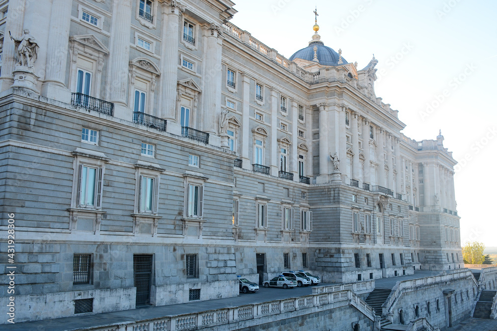 SAINT PETERSBURG, RUSSIA - November 8, 2020: View of Royal Palace of Madrid