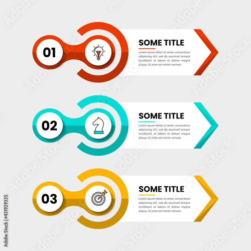 Infographic design template. Creative concept with 3 steps