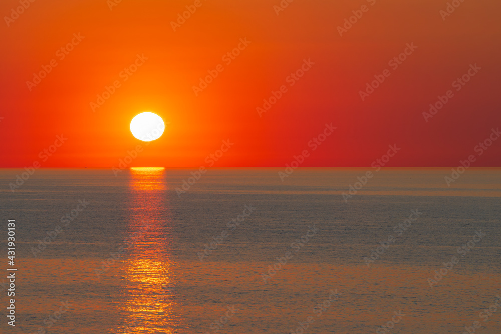 Summer sunset over the sea