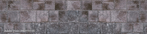 The texture of the old gray wall, stone wall. horizontal banner..