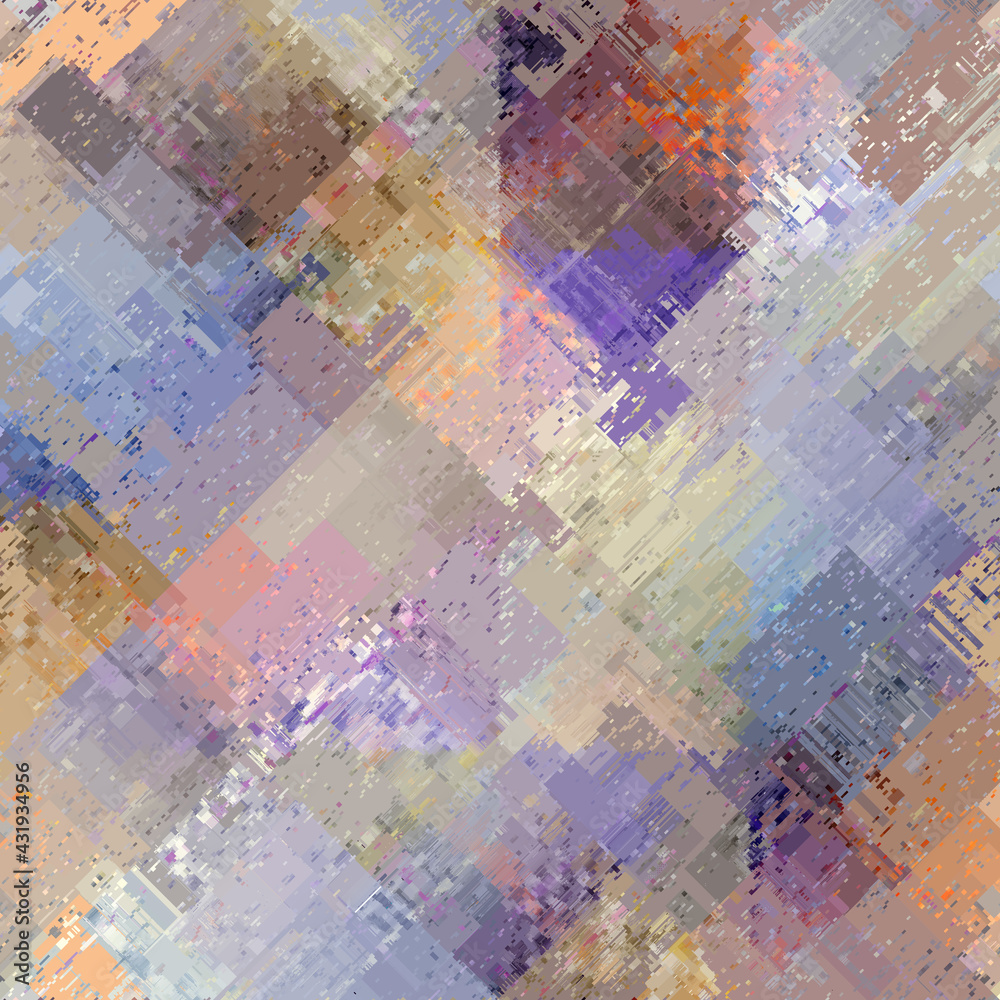 Fototapeta premium Vector image with imitation of grunge datamoshing texture.