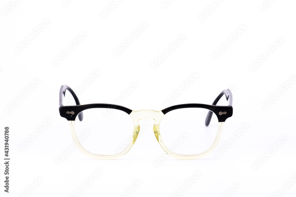 Fashion glasses on white scene Fashion glasses on white scene