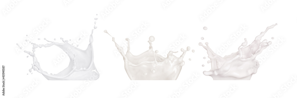 Set of white splashes on a white background. Set of white splashes on a white background.