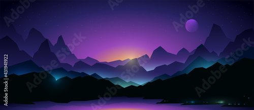 Canvas Print Futuristic trendy background