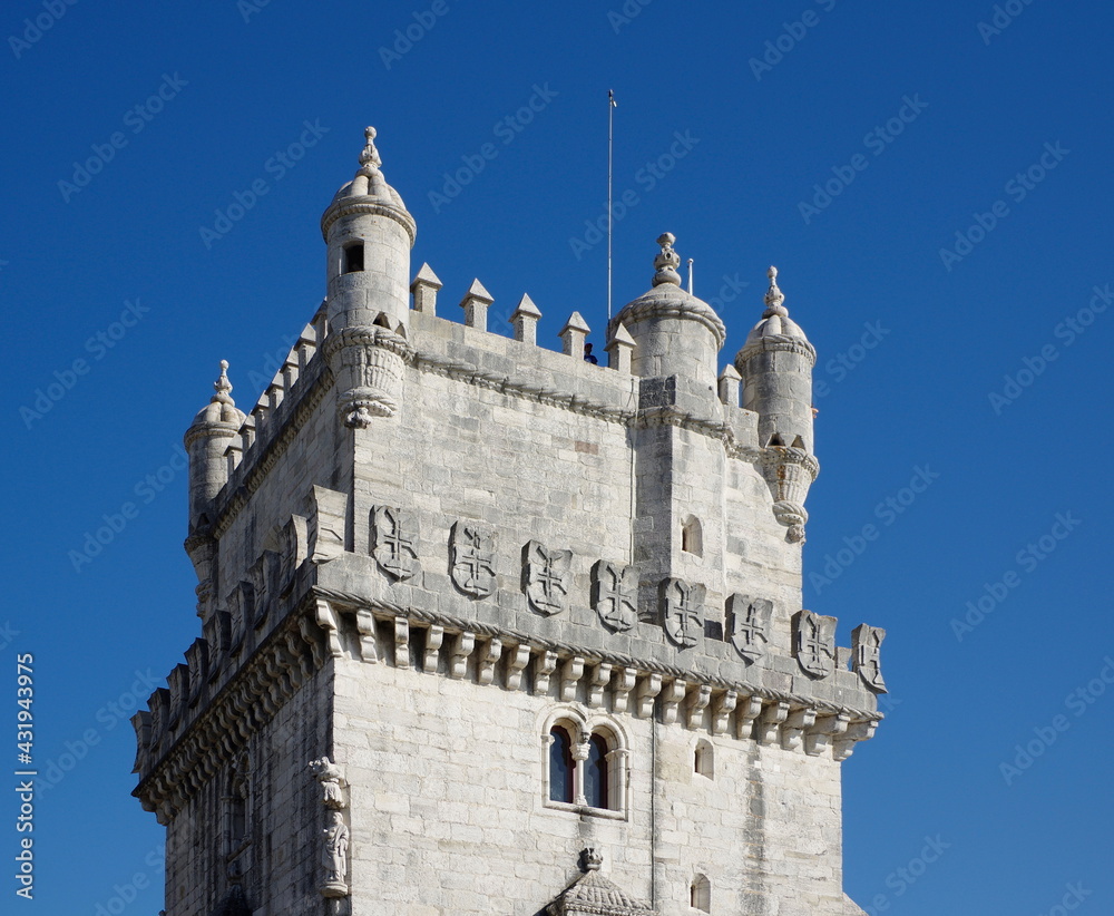 Der Torre de Belém in Lissabonner Stadtteil Belém
