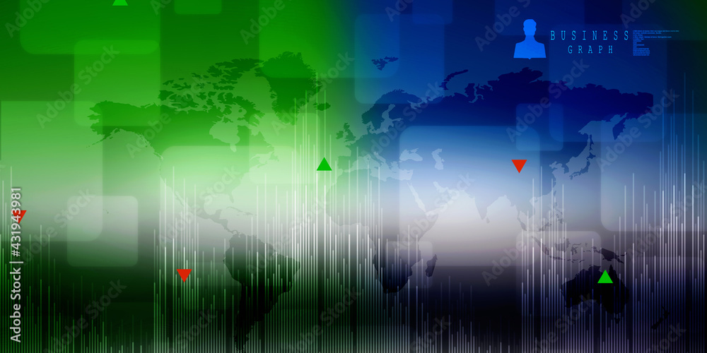 Obraz premium 2d rendering Stock market online business concept. business Graph 