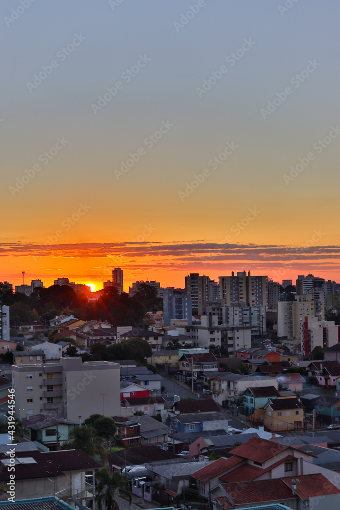 Colorful sunset in Caxias do Sul