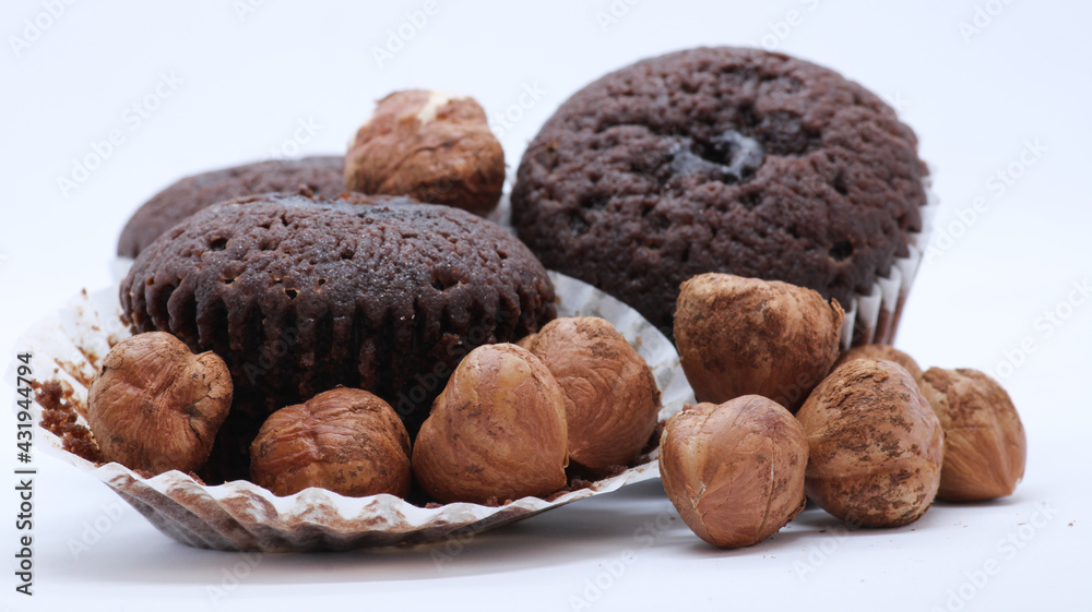 Chocolate Wet Cake Fresh Nuts Photo Chocolate Wet Cake Fresh Nuts Photo