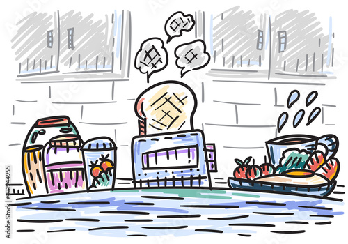 breakfast in kitchen