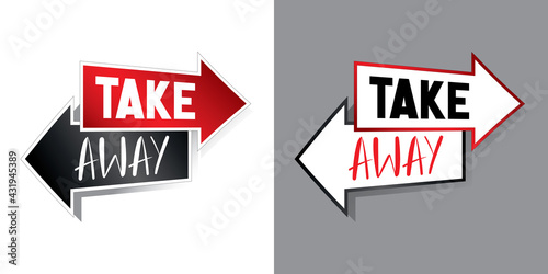 Take away concept, arrows - vector illustration