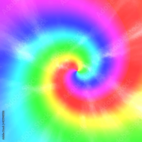 Tie dye background rainbow color swirl. colorful abstract pattern design vector © Sabavector