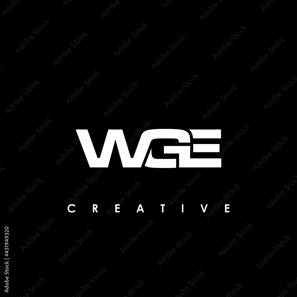 WGE Letter Initial Logo Design Template Vector Illustration