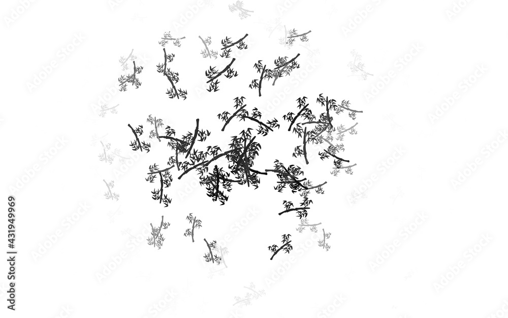 Light Gray vector natural pattern with branches. Light Gray vector natural pattern with branches.