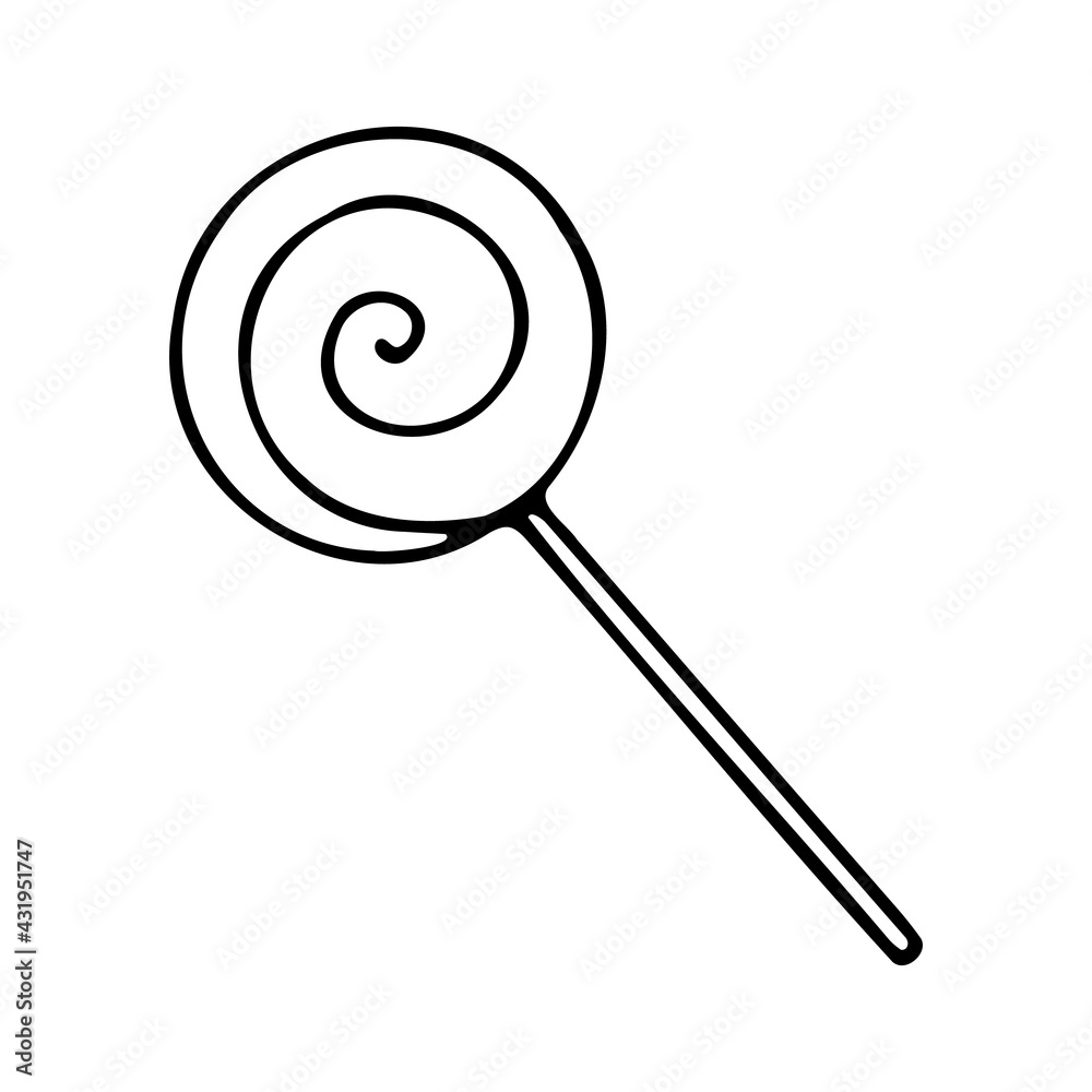 Simple vector illustration of a lollipop Simple vector illustration of a lollipop