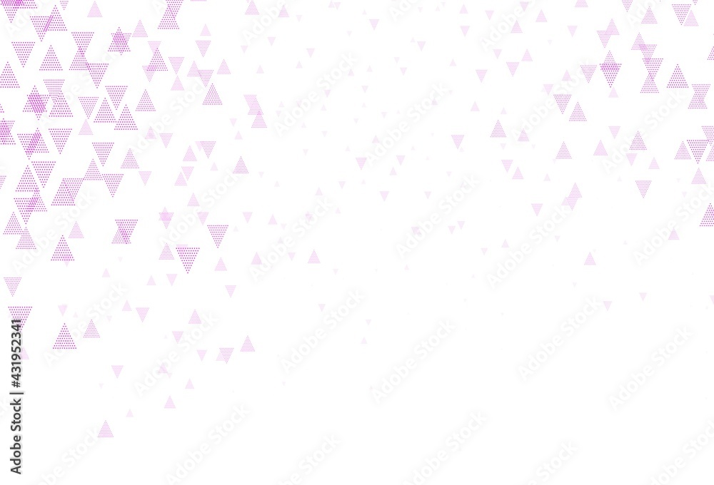 Light Pink vector pattern with polygonal style with circles.