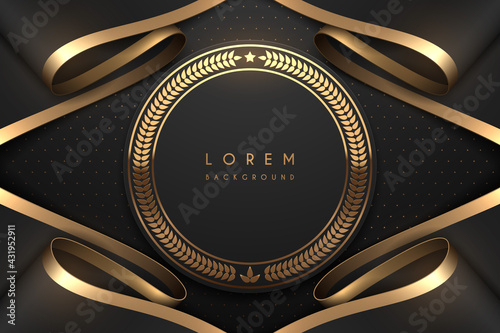Black and gold luxury template background