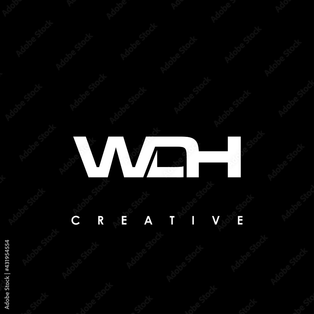 Fototapeta premium WDH Letter Initial Logo Design Template Vector Illustration