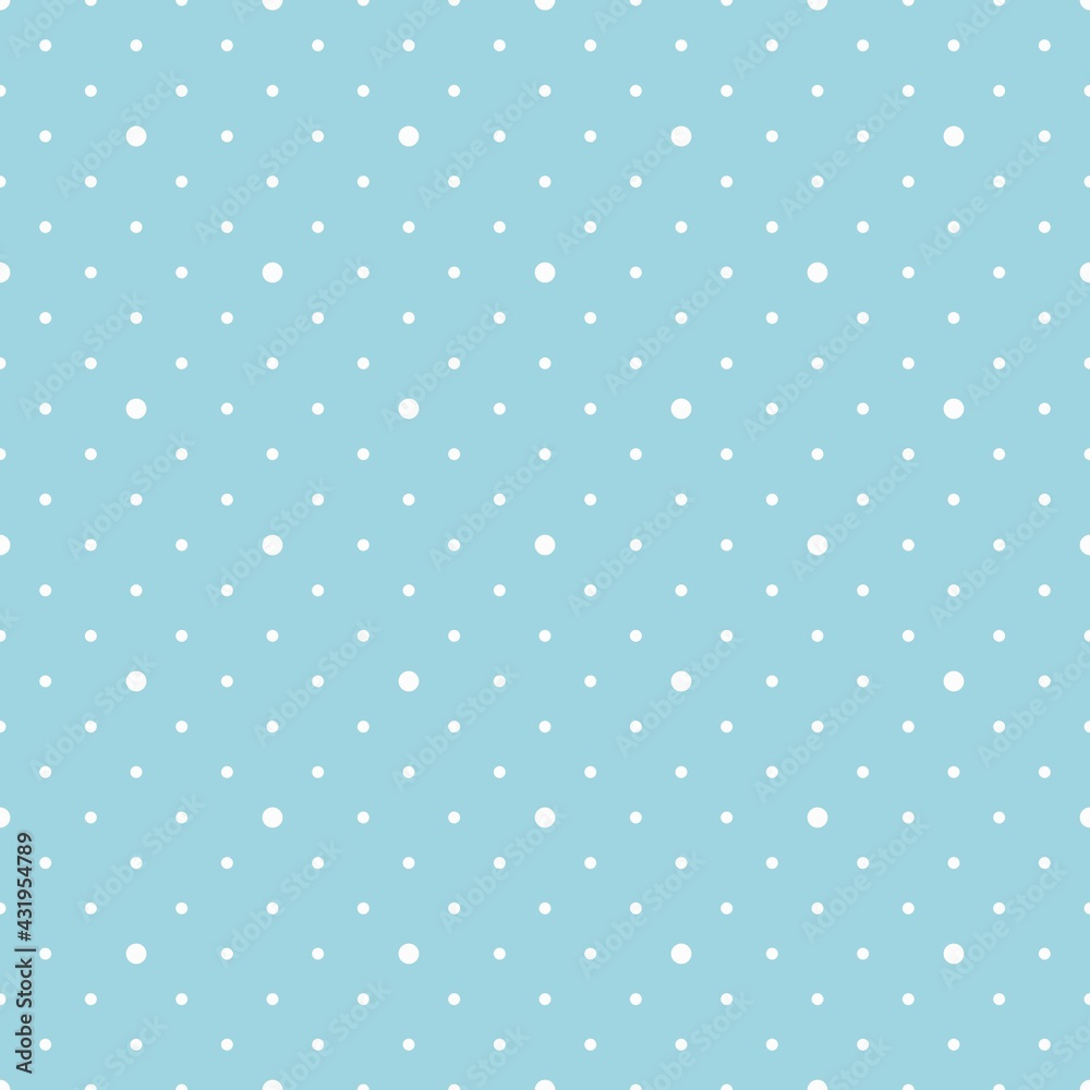 simple seamless pattern with repeat polka dot on light blue