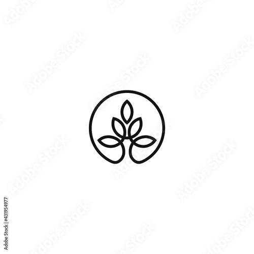 tree leaf logo icon template Premium Vector