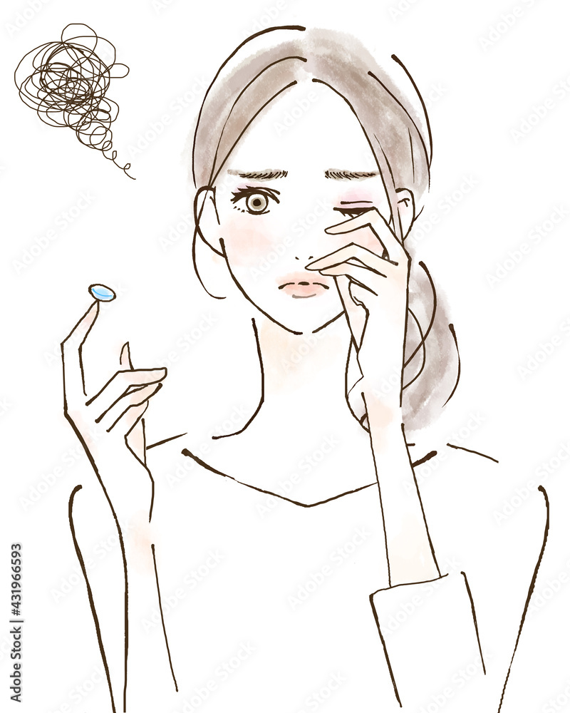 アレルギー 眼のトラブル 花粉症でコンタクトレンズがつけられない女性 困る