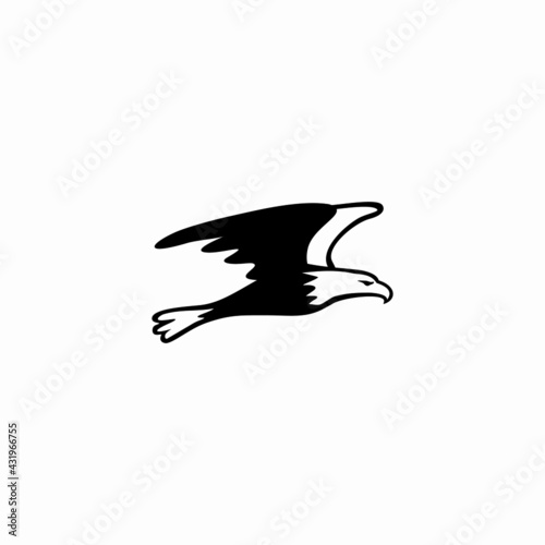 flying eagle icon logo vector illustration