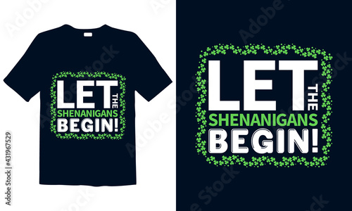 St. Patrick's Day T-shirt Design. Best for print, t-shirt, mug, poster & wall art.