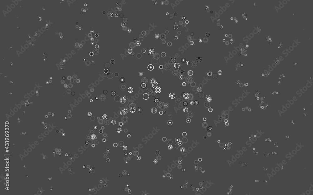 Obraz premium Light Gray vector texture with disks.